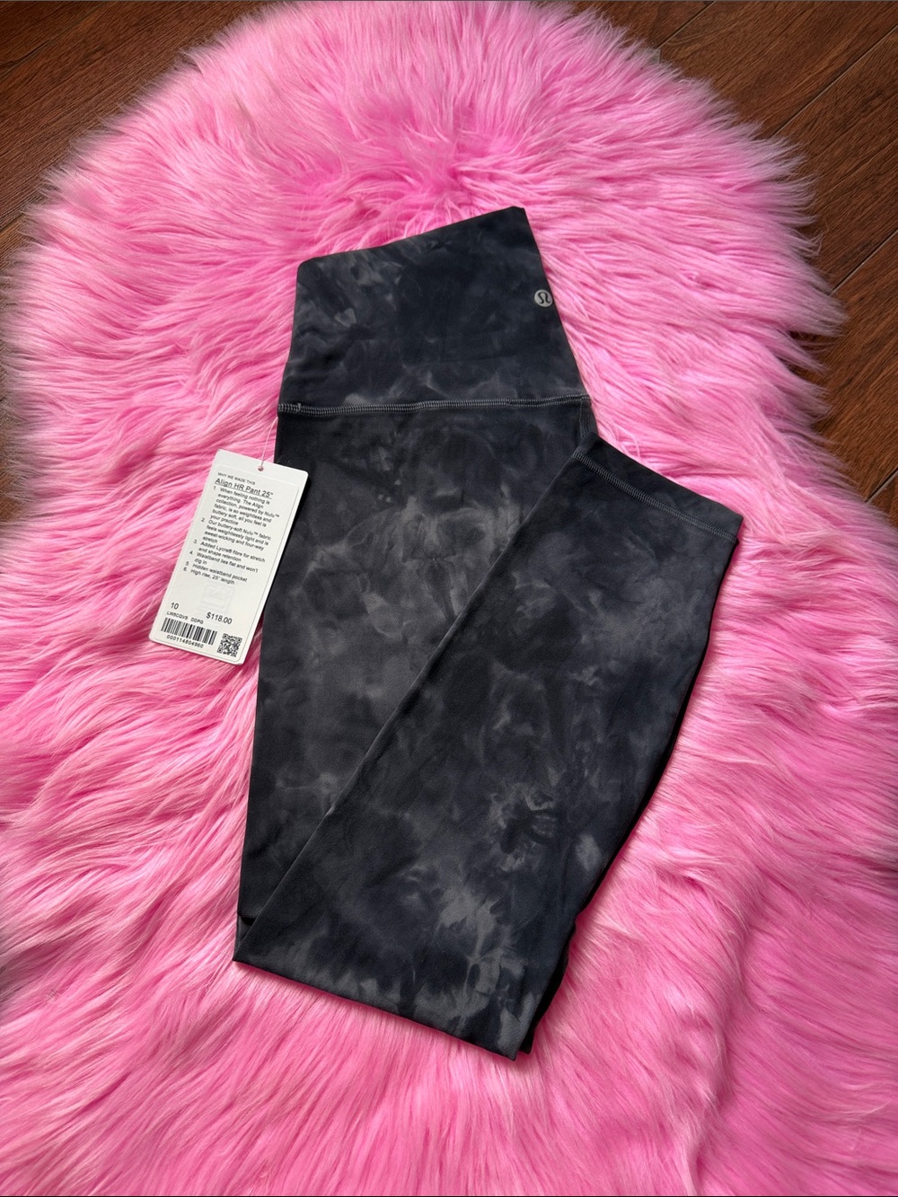 LULULEMON Size 10 align HR PANT 25” diamond dye graphite grey pitch grey NWT